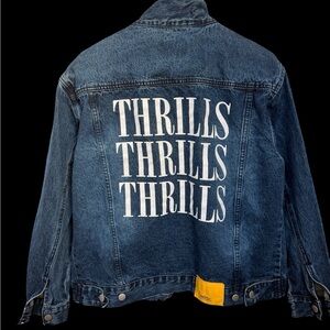 Wesc Blue Denim Jacket with White Print